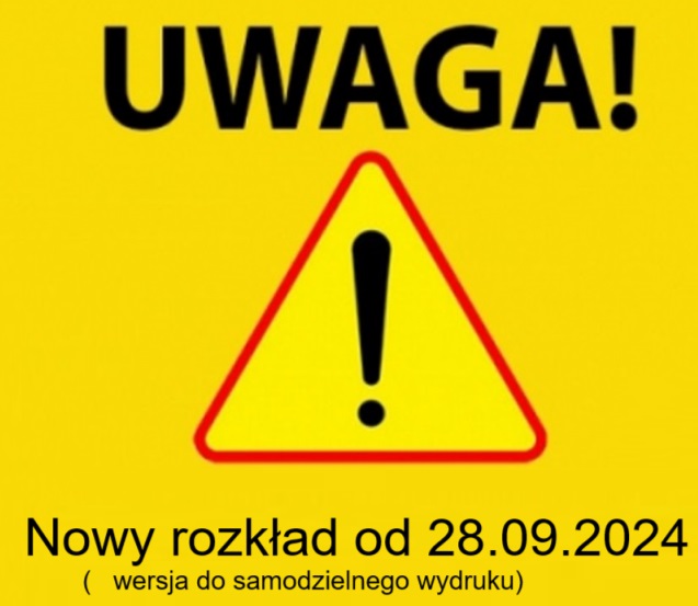 Rozkład rozkład jazdy w wersji offline ważny od 28 IX2024